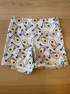 Avocado Print White Women’s Bike Shorts